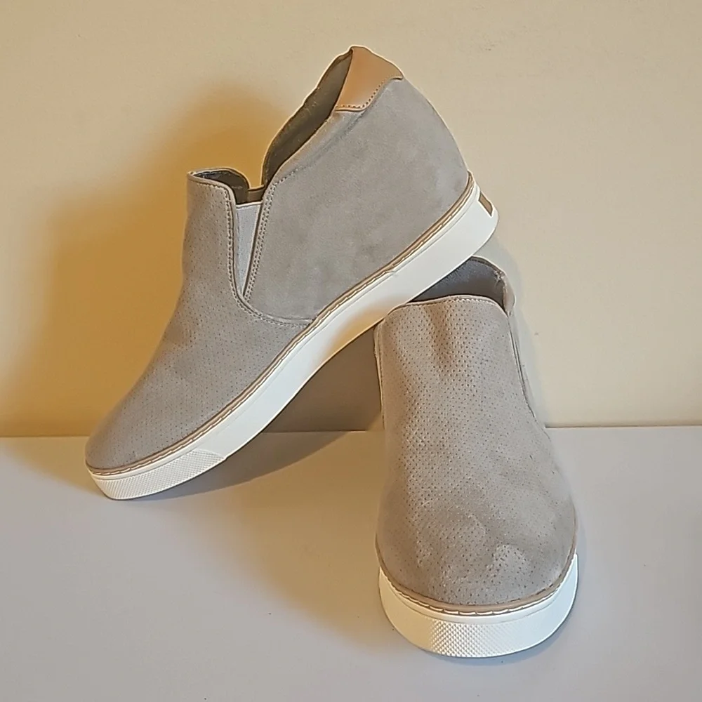 Dr. Scholl's Women's If Only Wedge‎ Slip-On Sneaker Gray Size 11